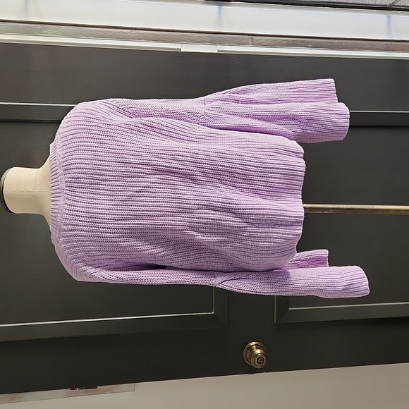 Free People Damsel Purple Bell Sleeve Sweater Size Medium - Picture 5 of 15